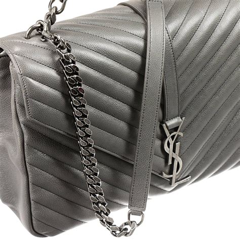 grey ysl college bag|ysl college bag vs loulou.